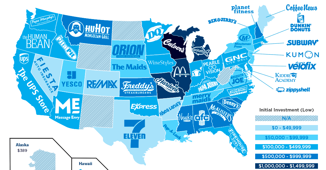This Map Shows Where the Best American Franchises Started